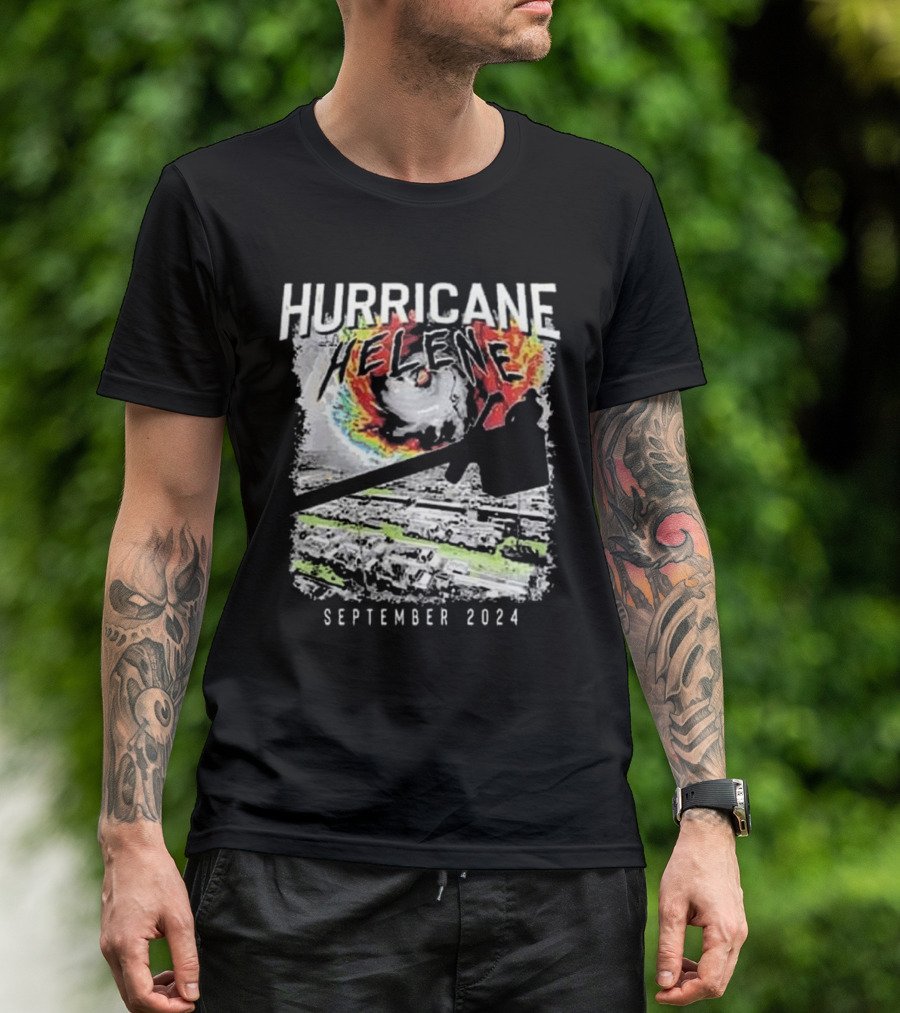 Hurricane Helene September 2024 Storm Imagery And Destruction Scene T-Shirt