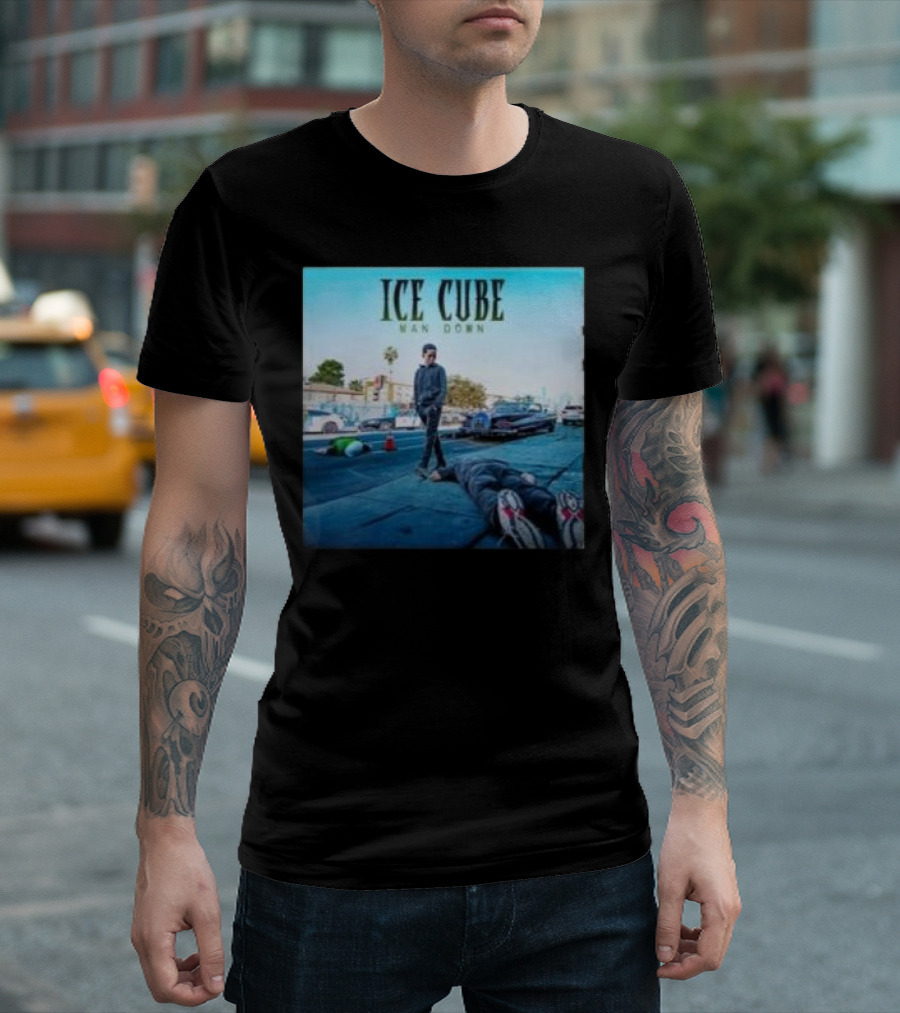 ICE CUBE Man Down Street Scene T-Shirt