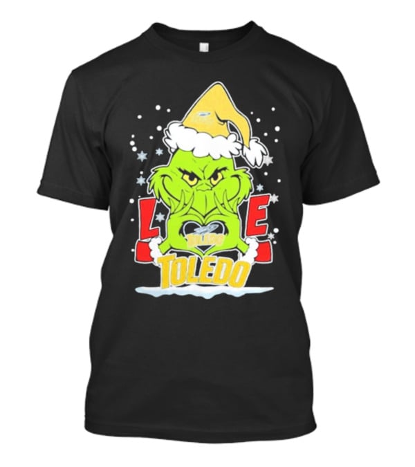 Grinch Love Toledo Rockets Football Christmas T-Shirt