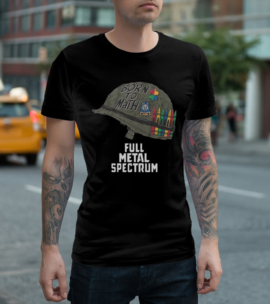 Born to Math Full Metal Spectrum Helmet Unsubscribe Podcast T-Shirt
