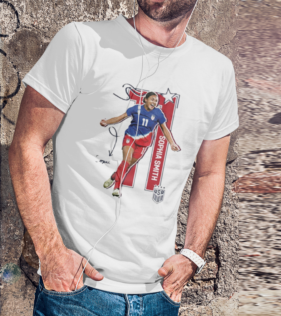 USWNT Sophia Smith 11 USA Signature T-Shirt