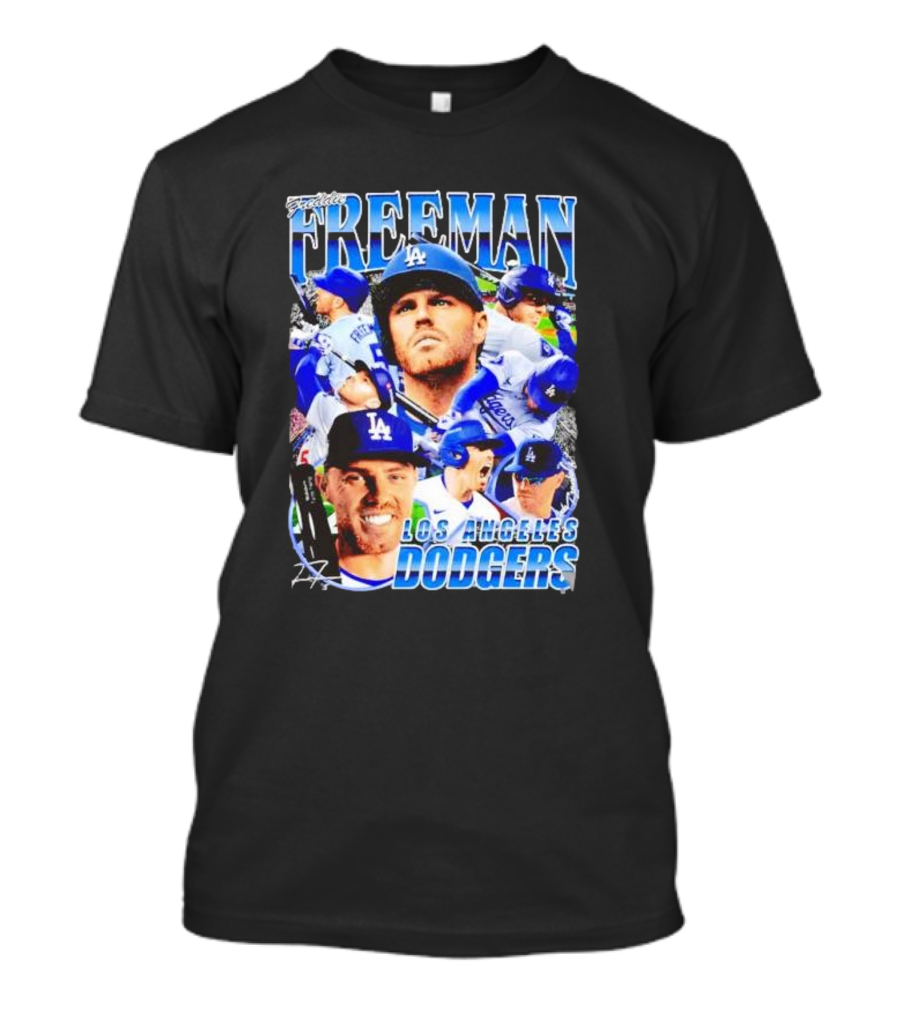 Freddie Freeman Los Angeles Dodgers Signature Collage Vintage T-Shirt