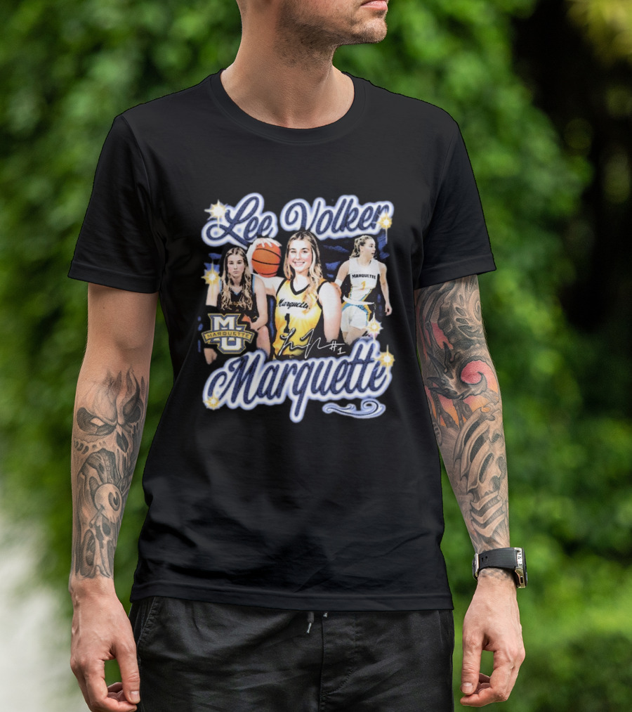 Lee Volker Marquette Basketball Star #1 Retro 90s T-Shirt