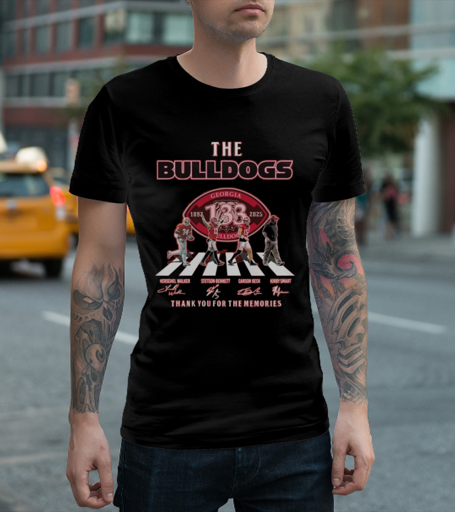 The Bulldogs Georgia 133rd 1892-2025 Thank You For The Memories Herschel Walker Stetson Bennett Carson Beck Kirby Smart T-Shirt