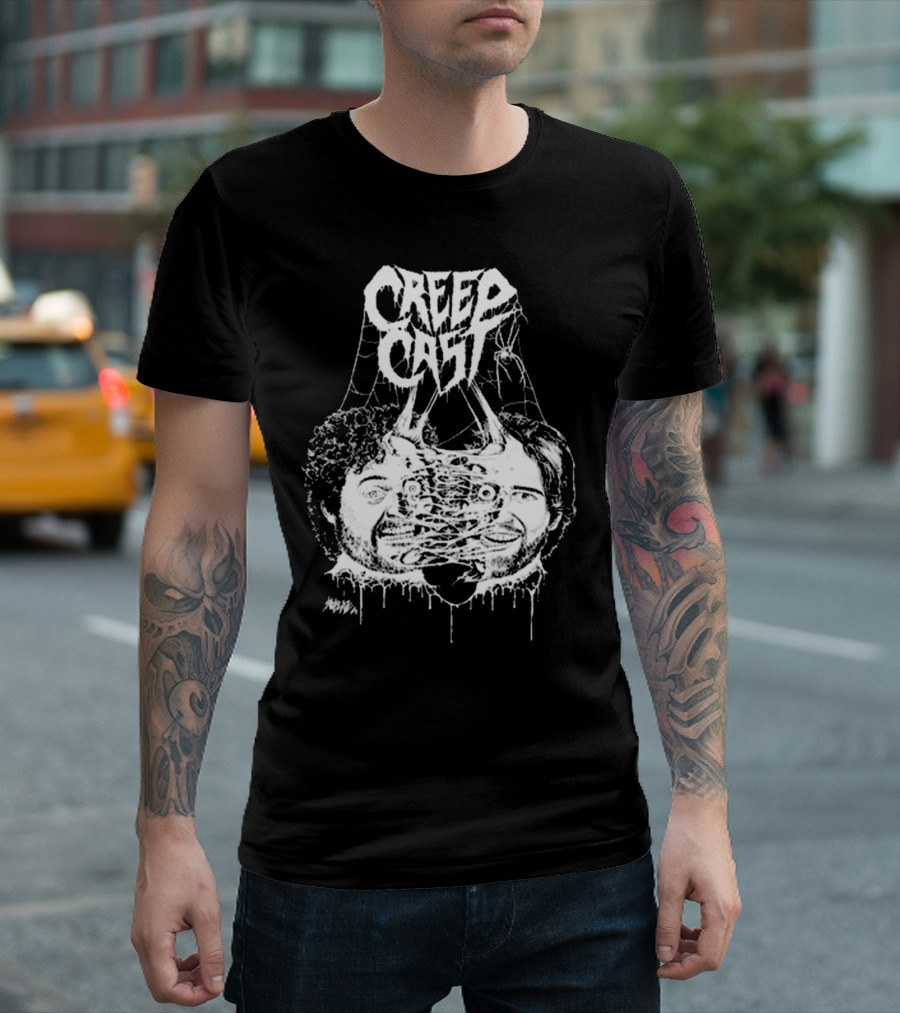 Creep Cast Webbed Faces Papa Meat T-Shirt