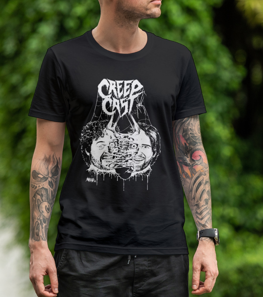 Creep Cast Webbed Faces Papa Meat T-Shirt