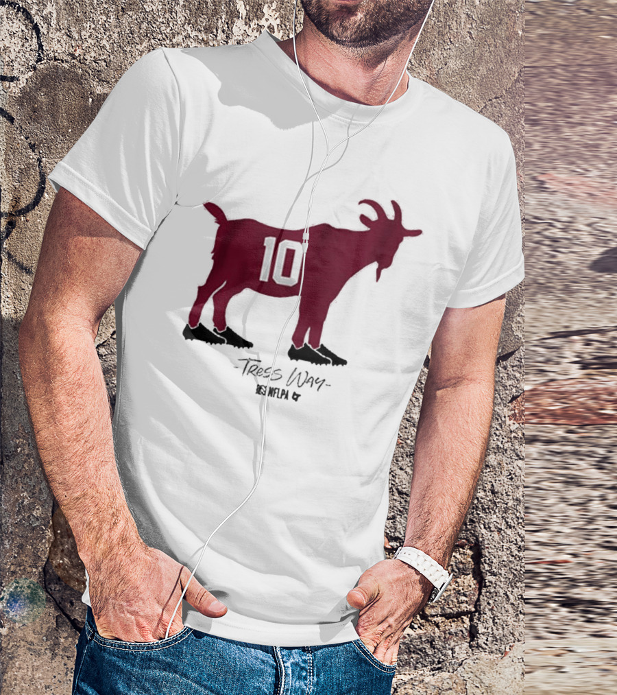 Tress Way 10 Punt Goat Washington Commanders NFLPA T-Shirt