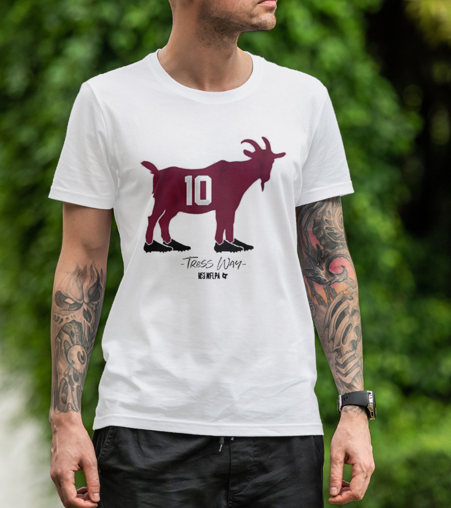 Tress Way 10 Punt Goat Washington Commanders NFLPA T-Shirt