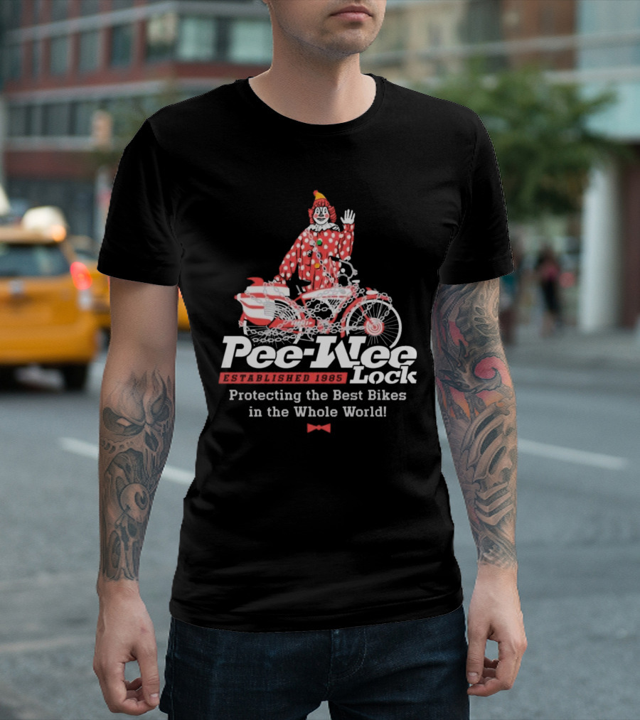Pee-Wee Lock Established 1985 Protecting The Best Bikes In The Whole World T-Shirt