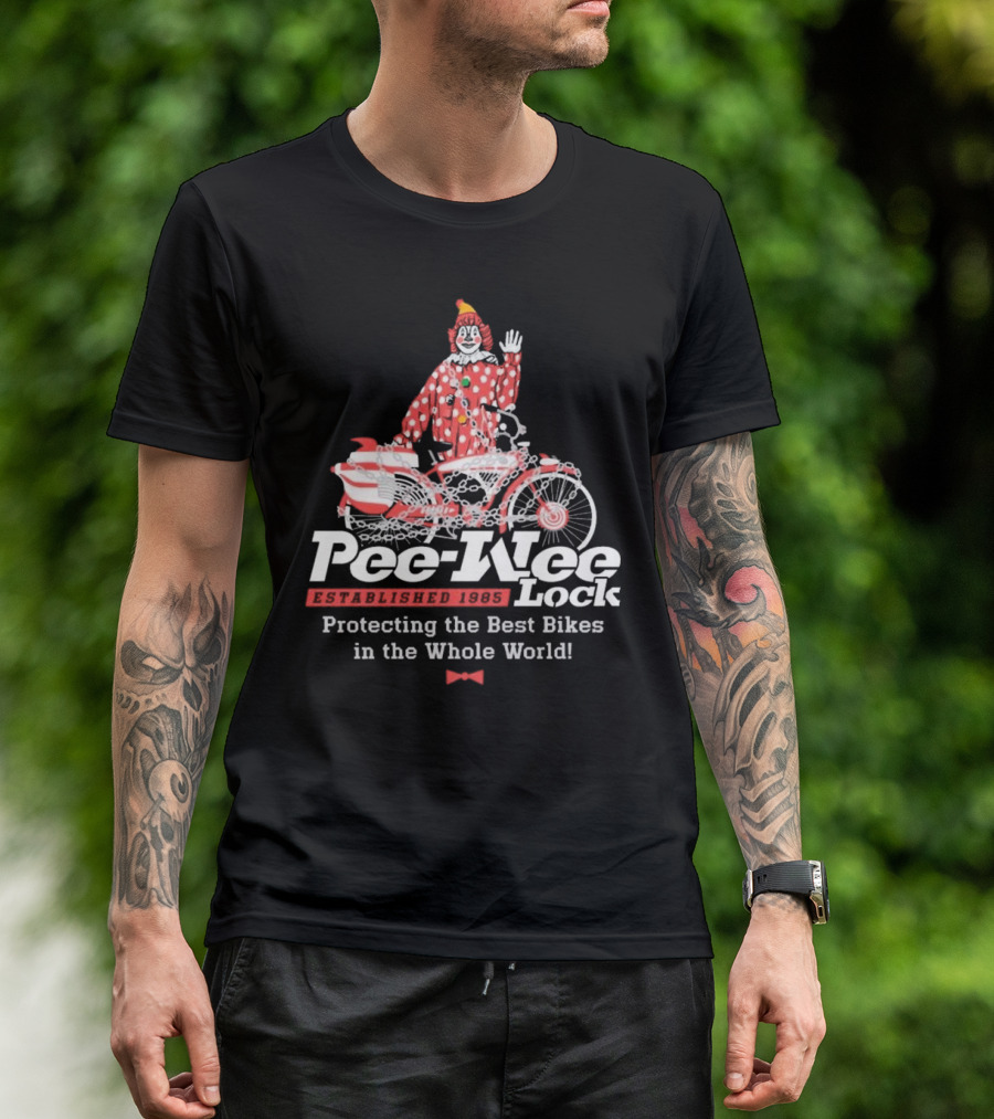 Pee-Wee Lock Established 1985 Protecting The Best Bikes In The Whole World T-Shirt