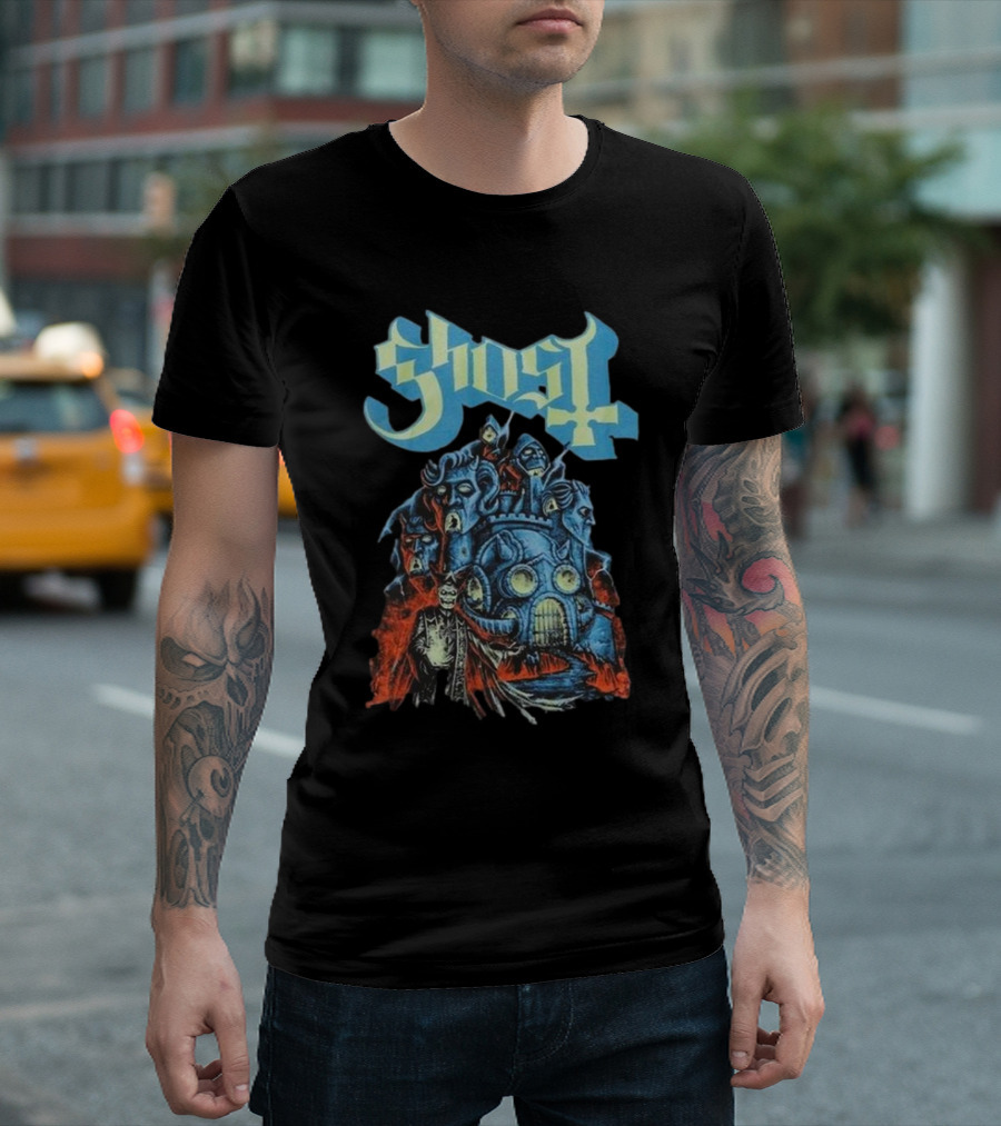 Ghost Band Robot Castle Glow In The Dark T-Shirt