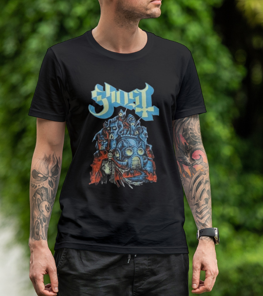 Ghost Band Robot Castle Glow In The Dark T-Shirt