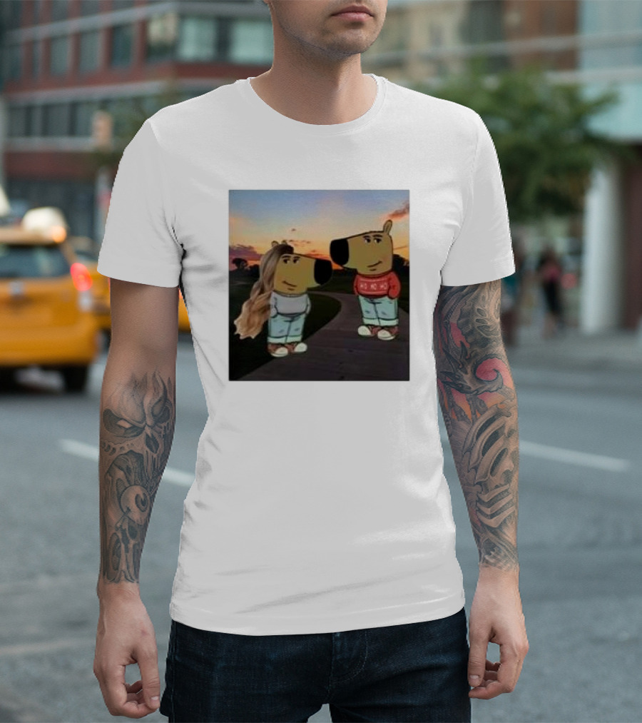 Chill Guy Ho Ho Ho And Chill Girl At Sunset Funny T-Shirt