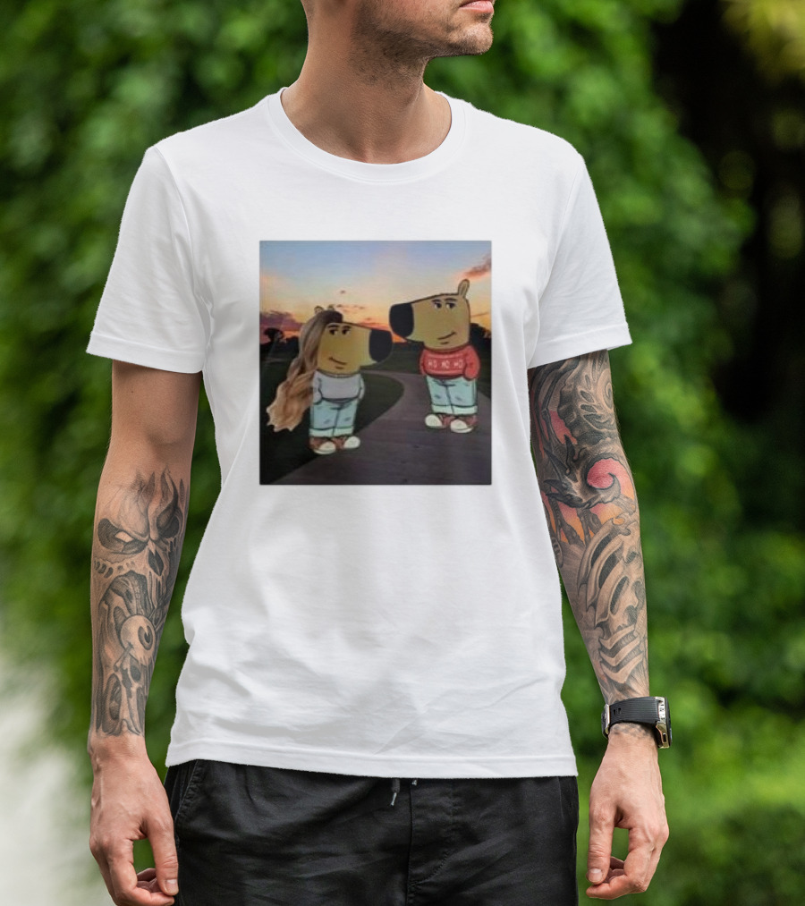 Chill Guy Ho Ho Ho And Chill Girl At Sunset Funny T-Shirt