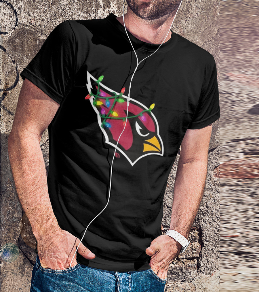 Arizona Cardinals Festive Holiday Lights T-Shirt