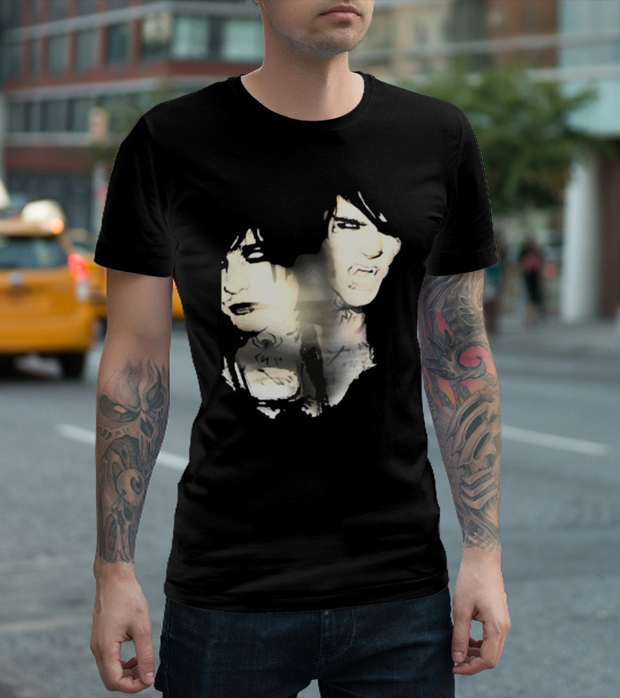 Johnnieguilbert Transformation Dual Expression Emo Vampire Aesthetic T-Shirt