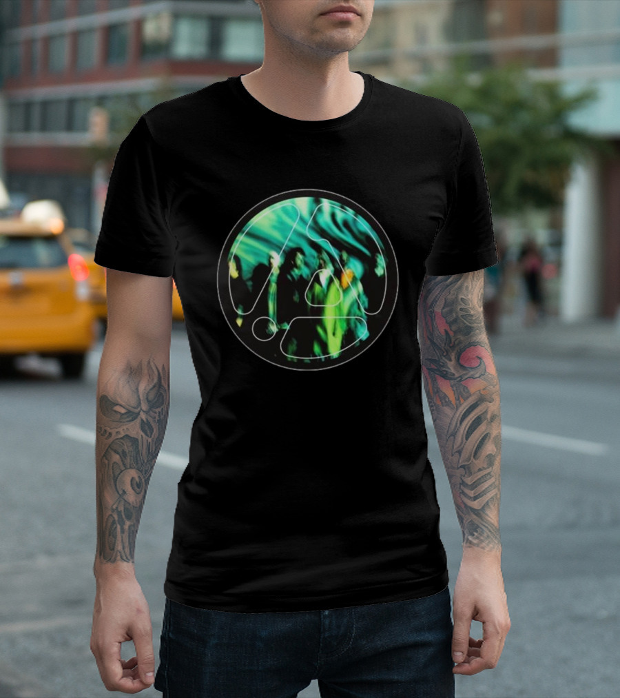 Linkin Park From Zero Framed Green Abstract Circle T-Shirt