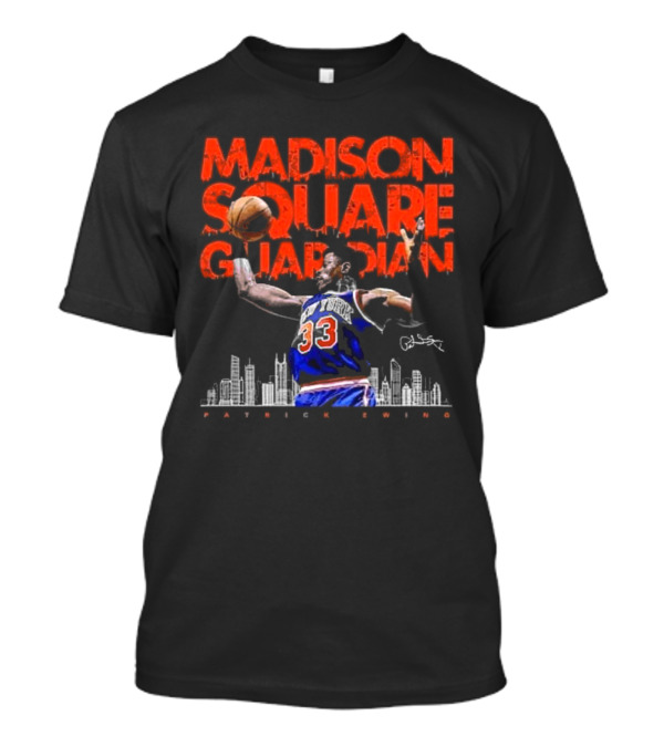Patrick Ewing Madison Square Guardian New York Knicks Signature T-Shirt