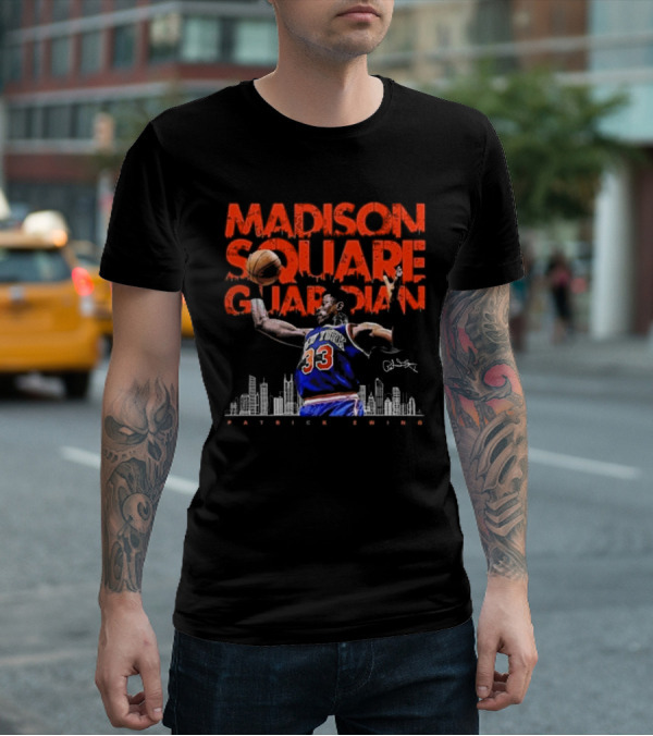 Patrick Ewing Madison Square Guardian New York Knicks Signature T-Shirt