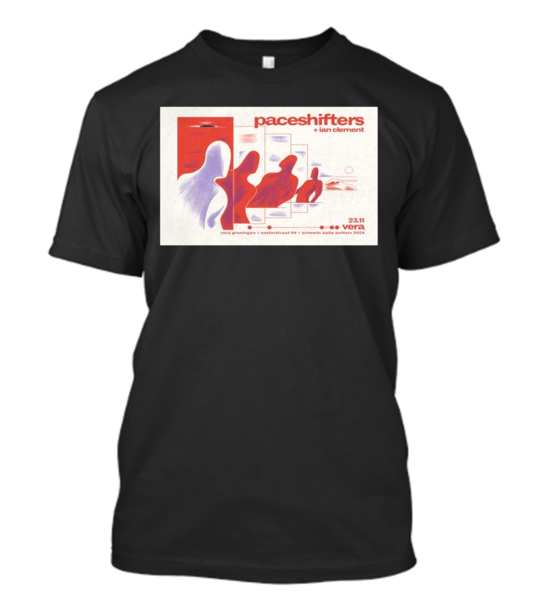 Paceshifters And Ian Clement Vera Groningen Netherlands November 23 2024 Vera Concertstraat 44 Artwork Kalle Wolters T-Shirt