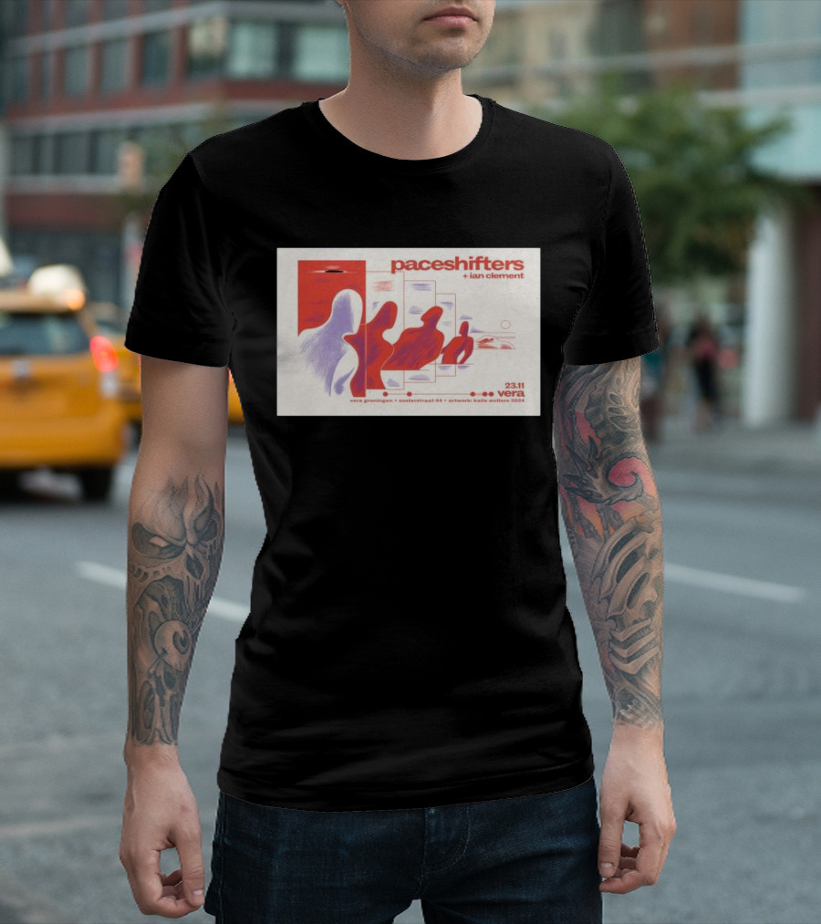 Paceshifters And Ian Clement Vera Groningen Netherlands November 23 2024 Vera Concertstraat 44 Artwork Kalle Wolters T-Shirt