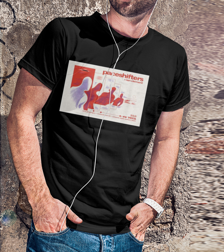 Paceshifters And Ian Clement Vera Groningen Netherlands November 23 2024 Vera Concertstraat 44 Artwork Kalle Wolters T-Shirt