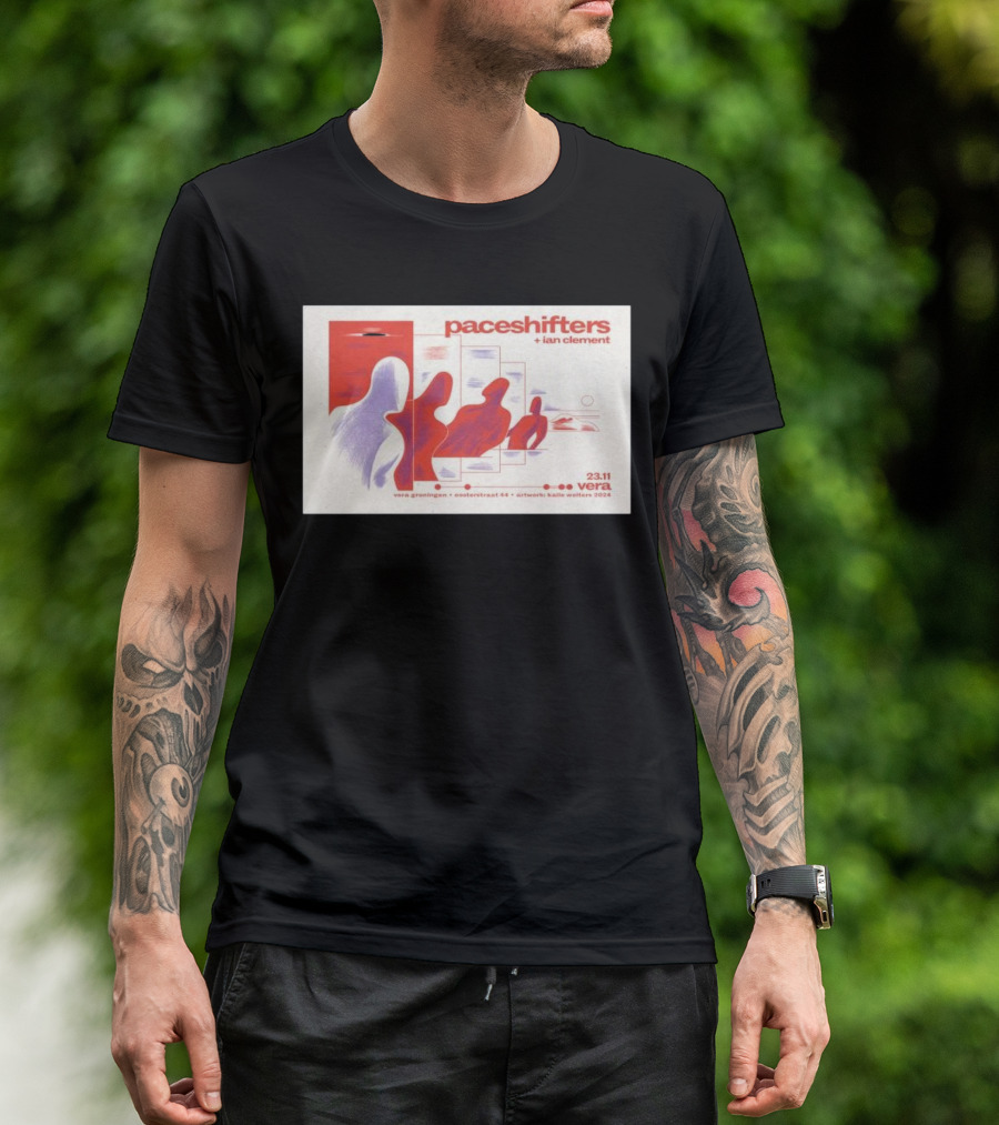 Paceshifters And Ian Clement Vera Groningen Netherlands November 23 2024 Vera Concertstraat 44 Artwork Kalle Wolters T-Shirt