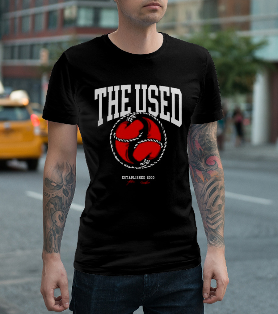 The Used Intertwined 2024 Established 2000 Red Boxing Gloves T-Shirt