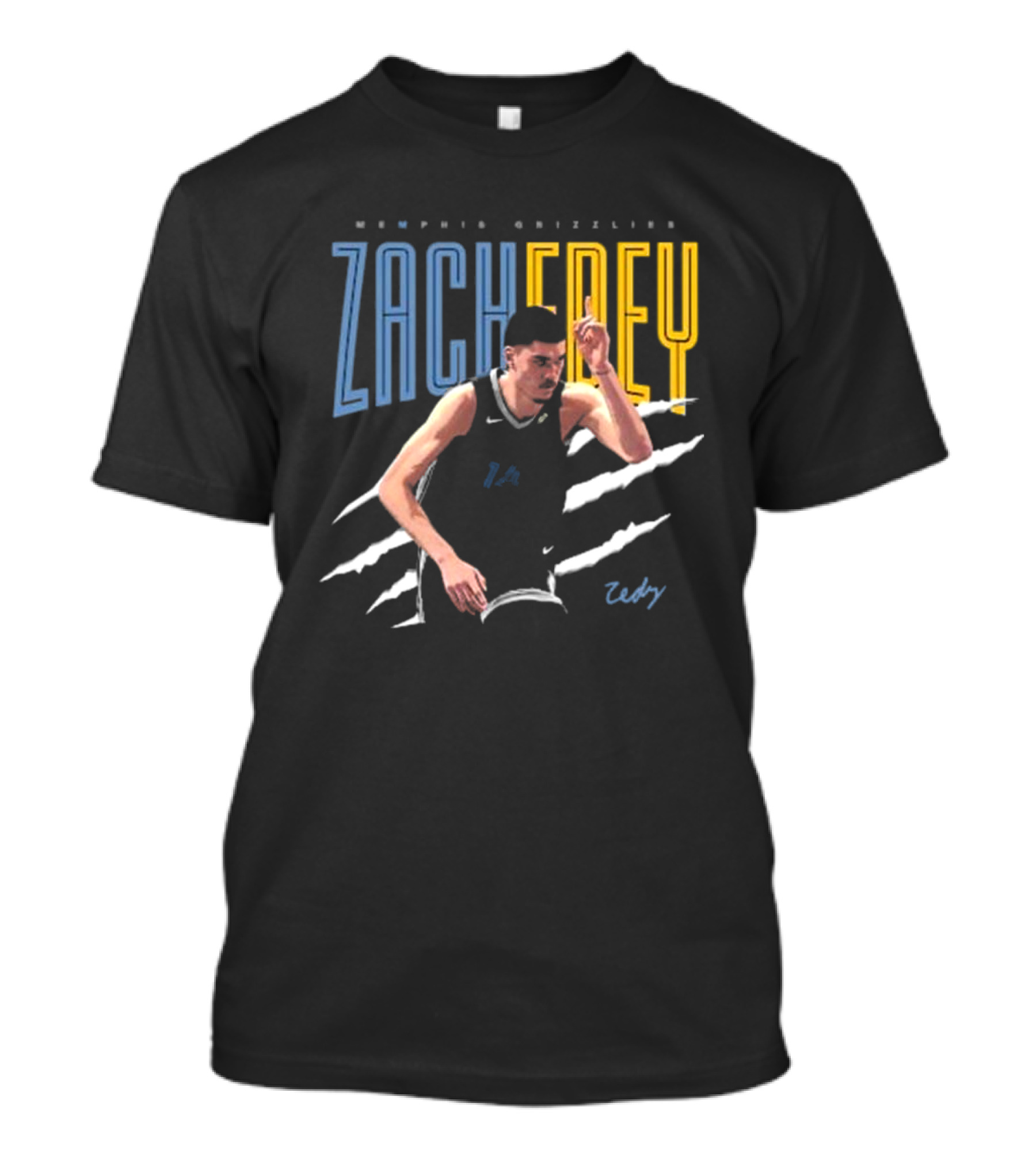 Memphis Grizzlies Zach Edey 2024 Signature T-Shirt