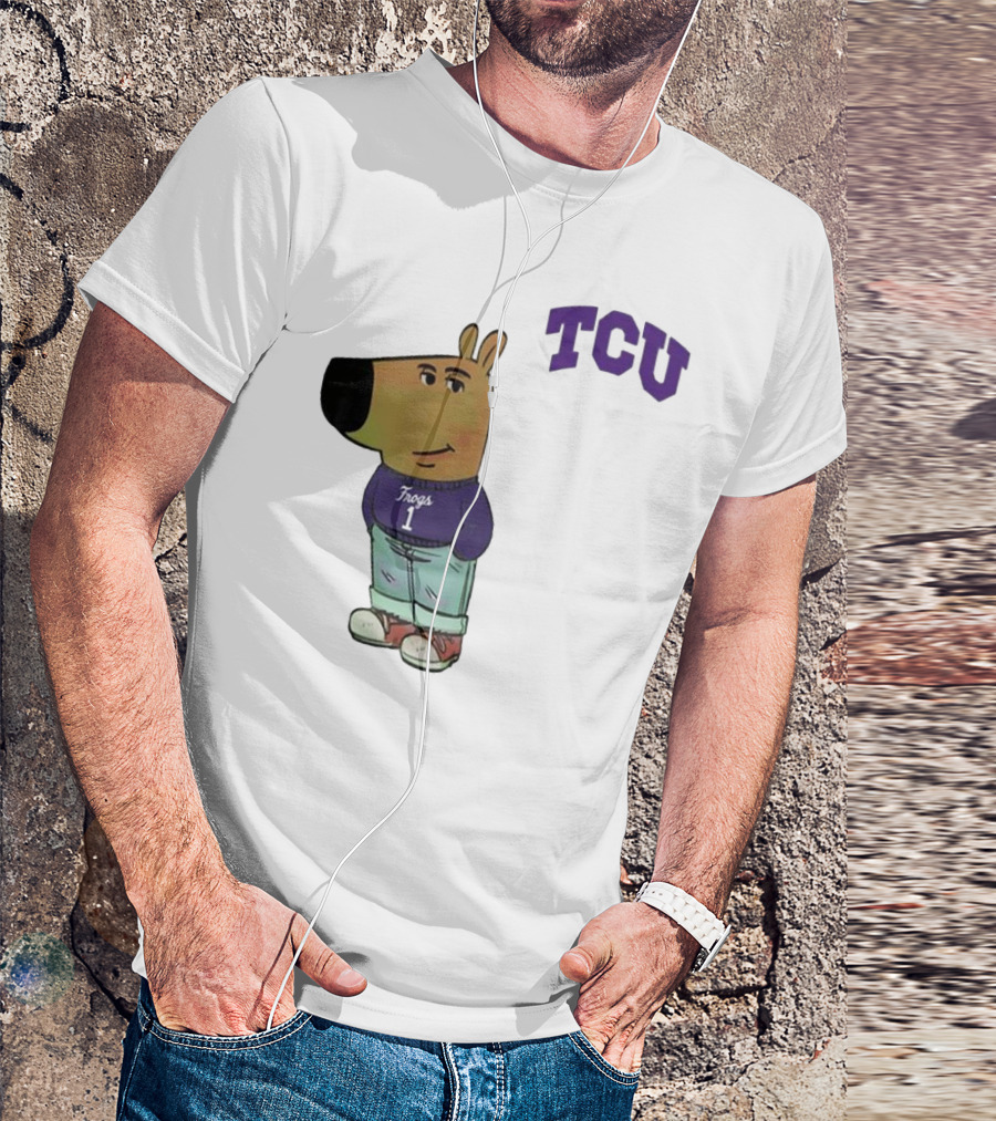 TCU Horned Frogs Chill Guy Cartoon Character In Frogs Jersey T-Shirt
