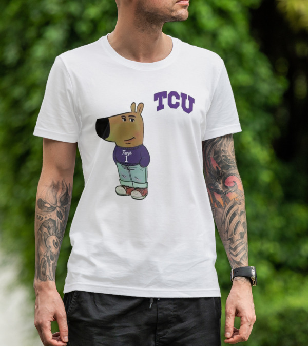 TCU Horned Frogs Chill Guy Cartoon Character In Frogs Jersey T-Shirt