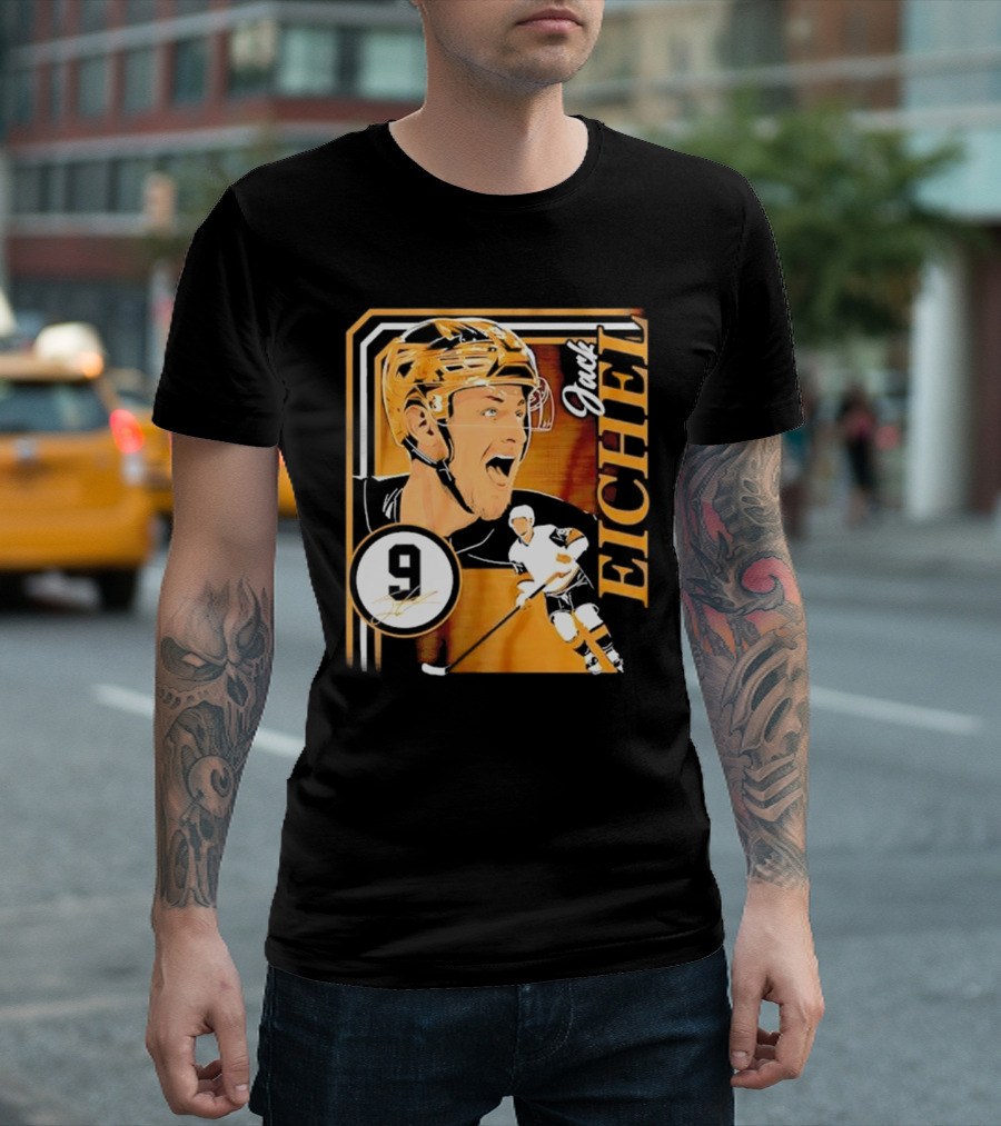 Jack Eichel Las Vegas Hockey Collage Frame T-Shirt