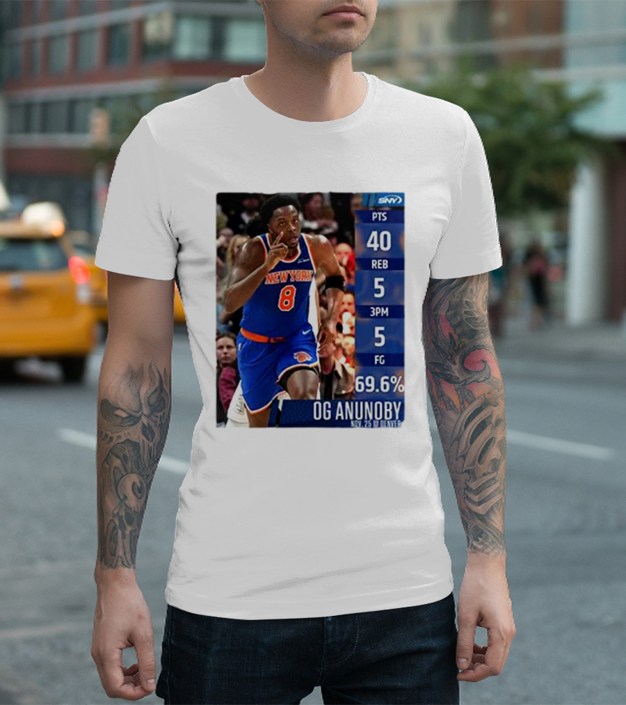 OG Anunoby Nov. 25 40 Points 5 Rebounds 5 Three-Pointers 69.6% FG T-Shirt