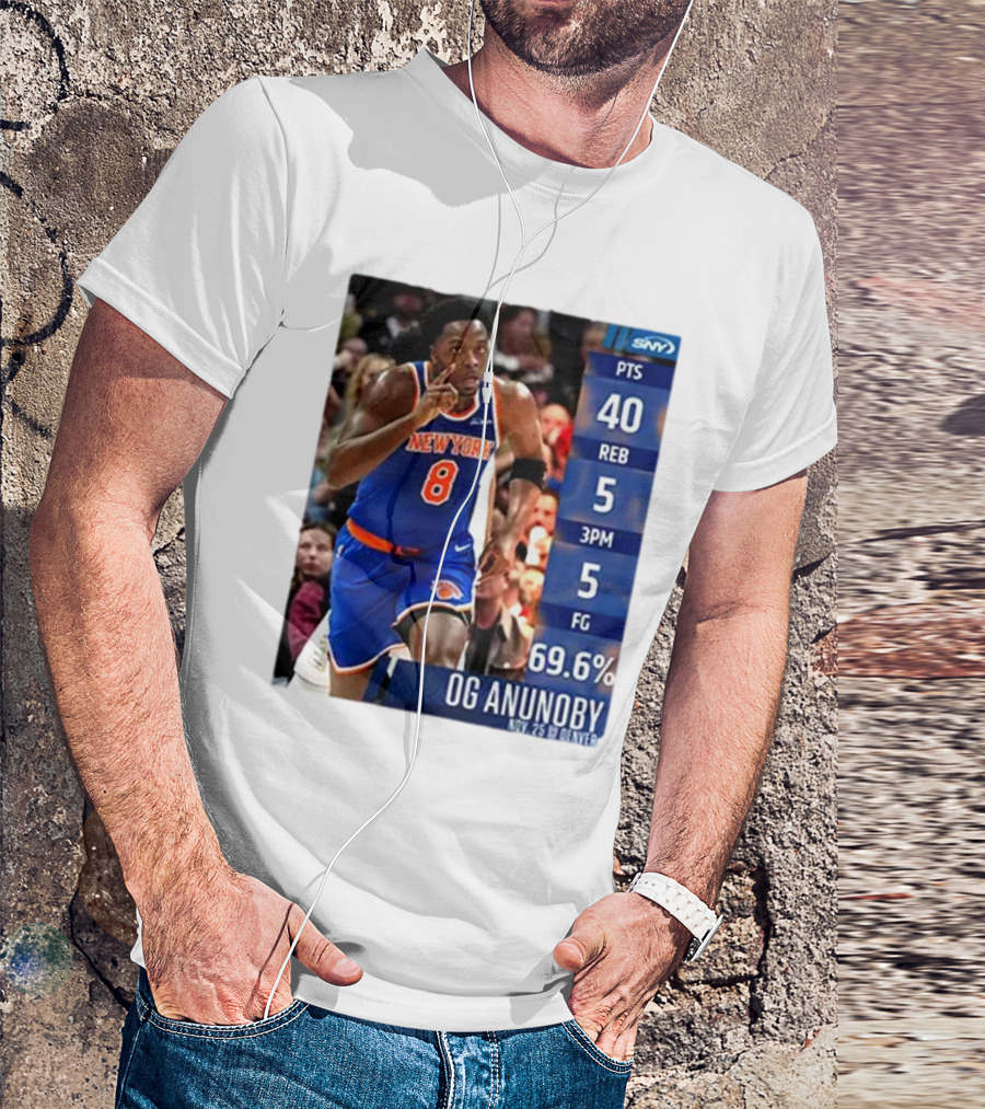 OG Anunoby Nov. 25 40 Points 5 Rebounds 5 Three-Pointers 69.6% FG T-Shirt