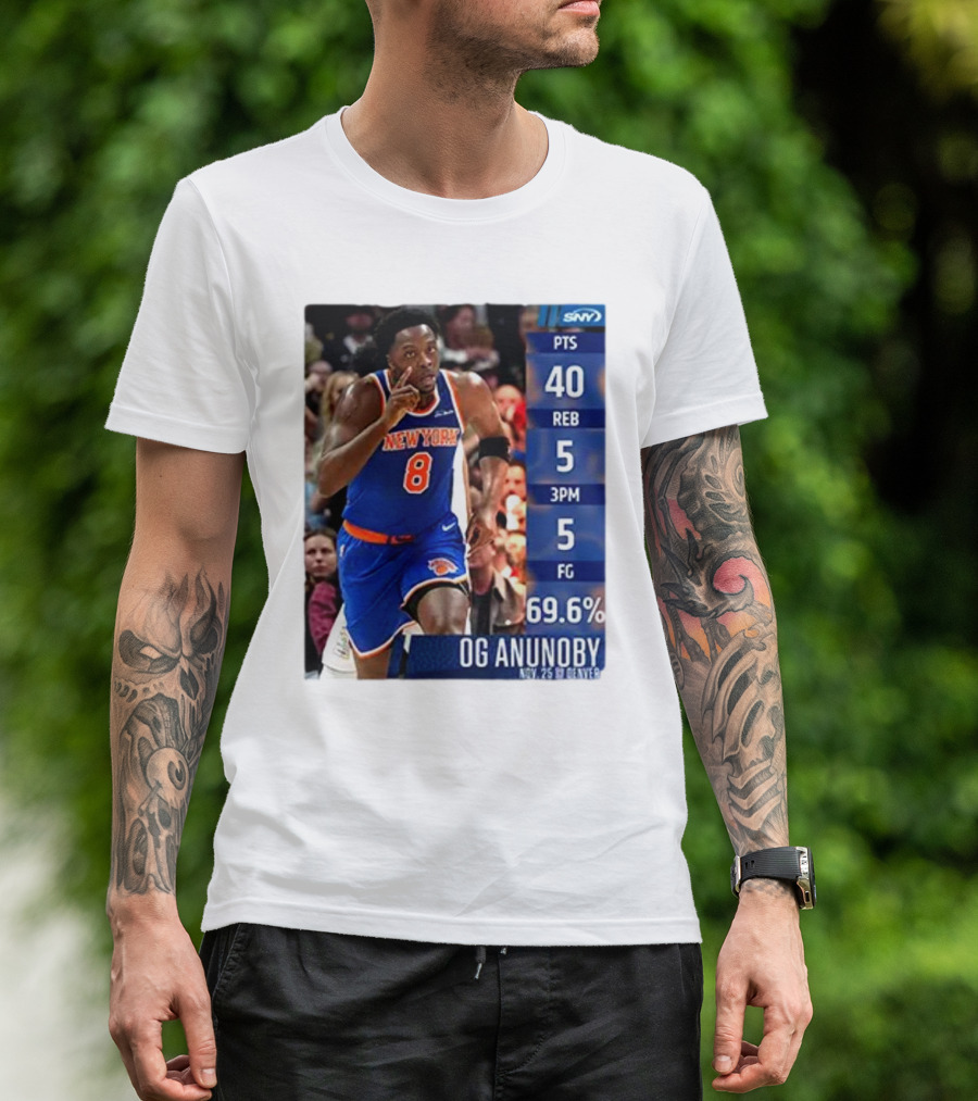 OG Anunoby Nov. 25 40 Points 5 Rebounds 5 Three-Pointers 69.6% FG T-Shirt