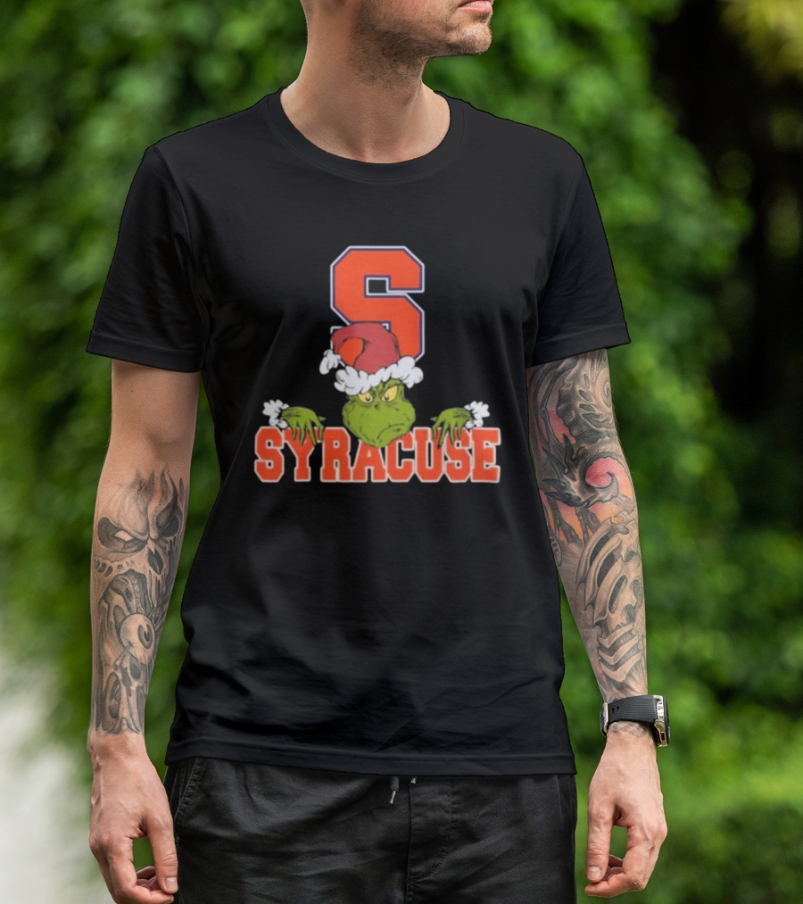 Syracuse Orange Grinch Christmas Football T-Shirt