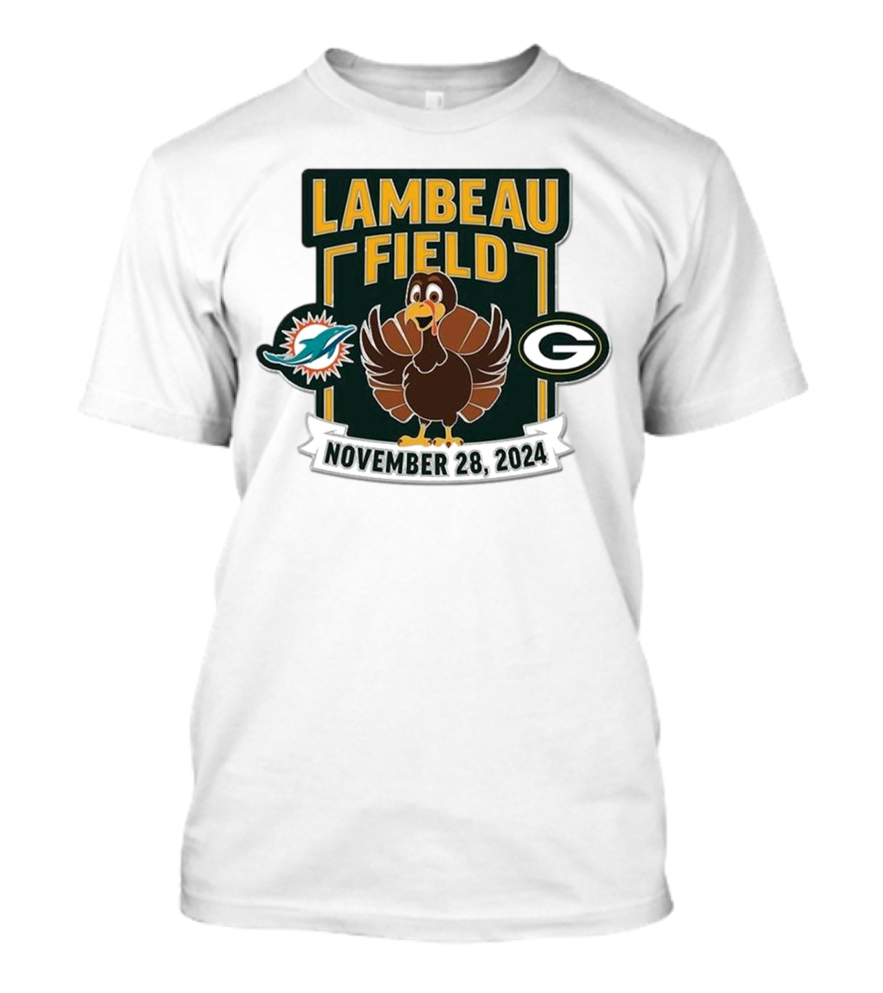 Lambeau Field Green Bay Packers Vs Miami Dolphins November 28 2024 Turkey T-Shirt