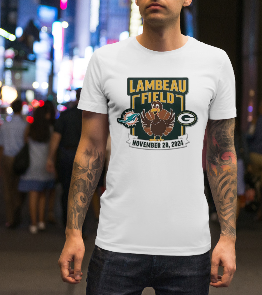 Lambeau Field Green Bay Packers Vs Miami Dolphins November 28 2024 Turkey T-Shirt