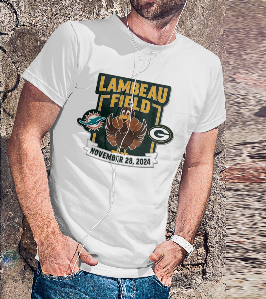 Lambeau Field Green Bay Packers Vs Miami Dolphins November 28 2024 Turkey T-Shirt