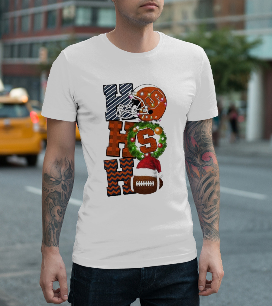 Syracuse Orange Football Ho Ho Ho Christmas Game Day T-Shirt