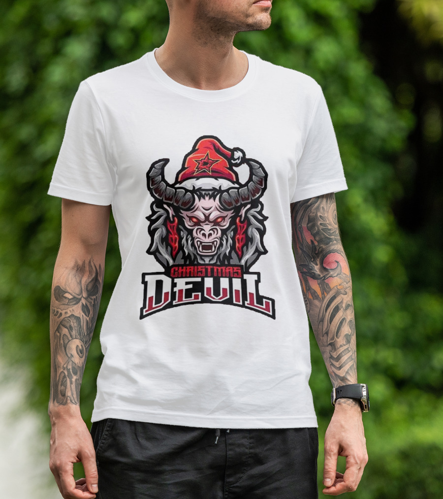 Dallas Stars NHL Krampus Christmas Devil Hockey T-Shirt
