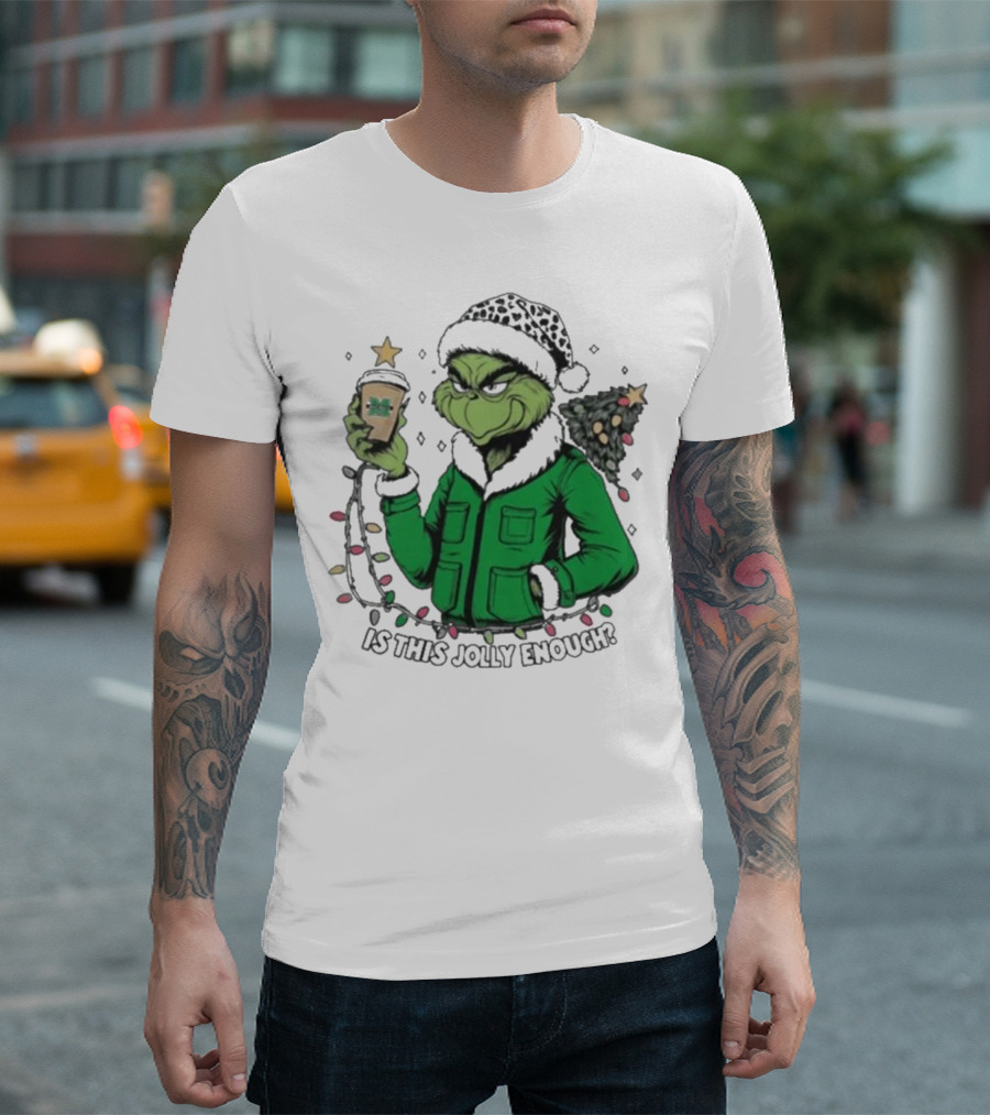 Marshall Thundering Herd Santa Grinch Is This Jolly Enough Merry Christmas T-Shirt