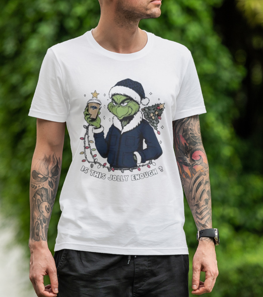 Nevada Wolf Pack Santa Grinch Is This Jolly Enough Merry Christmas T-Shirt