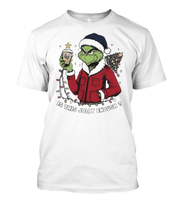 Liberty Flames Grinch Christmas Is This Jolly Enough Merry Christmas T-Shirt