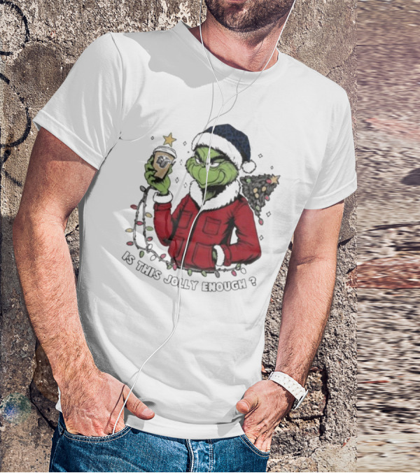 Liberty Flames Grinch Christmas Is This Jolly Enough Merry Christmas T-Shirt