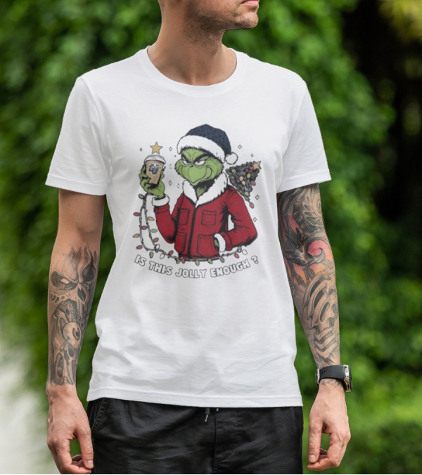 Liberty Flames Grinch Christmas Is This Jolly Enough Merry Christmas T-Shirt