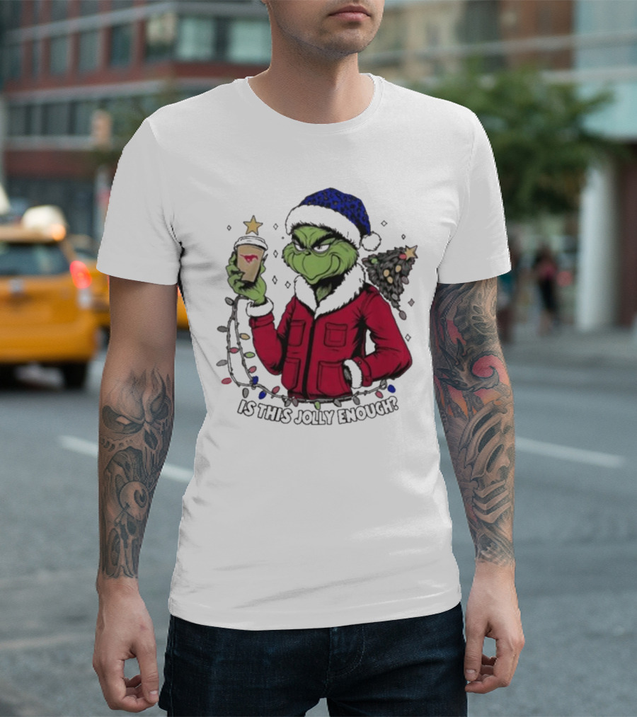 SMU Mustangs Santa Grinch Is This Jolly Enough Merry Christmas T-Shirt