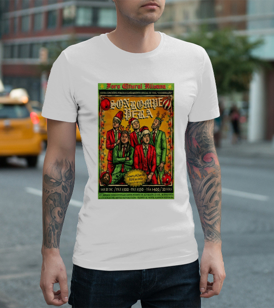 Foro Cultural Hilvana Son Rompe Pera Fiesta Concierto Posada Lanzamiento Vinil Diciembre 21 2024 Pomona CA T-Shirt