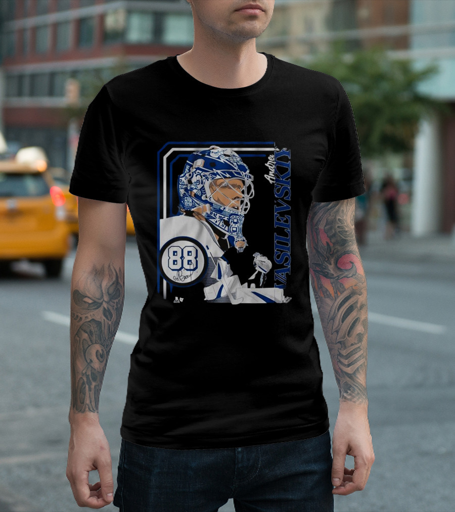 Andrei Vasilevskiy 88 Hockey Goalie Collage Frame T-Shirt