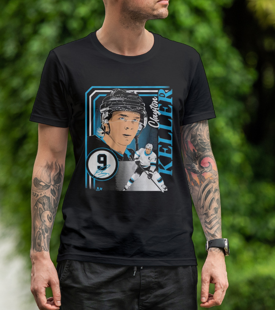 Clayton Keller 9 Hockey Portrait Collage T-Shirt